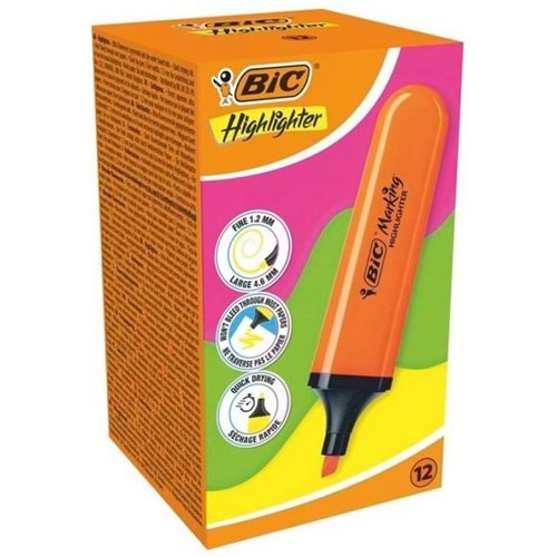 Bic Markıng Flat Hıghlıghter Turuncu (1 Adet)