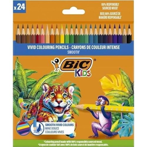 Bic Kuru Boya Kalemi Kids Smooth 24 Renk 525787