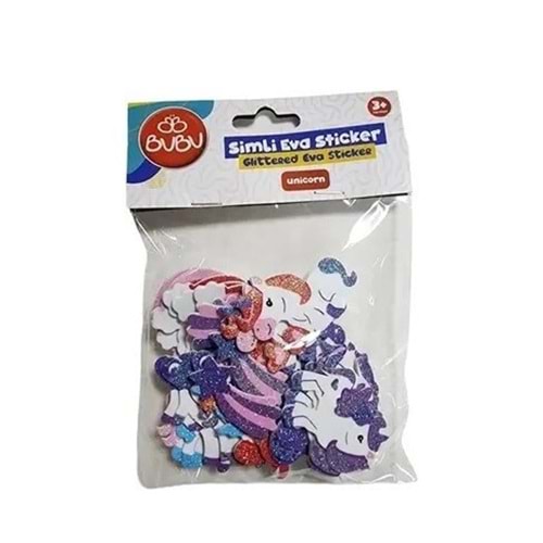 Bu-Bu Simli Eva Sticker Unıcorn