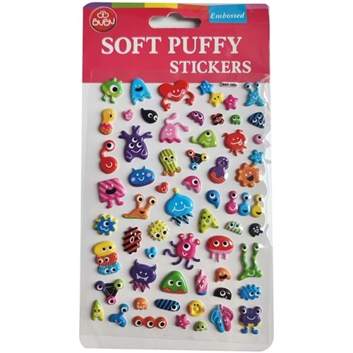 Bu-Bu Soft Puffy Stıckers Monster 10,9x20,5 BUBU-SWP-1008A