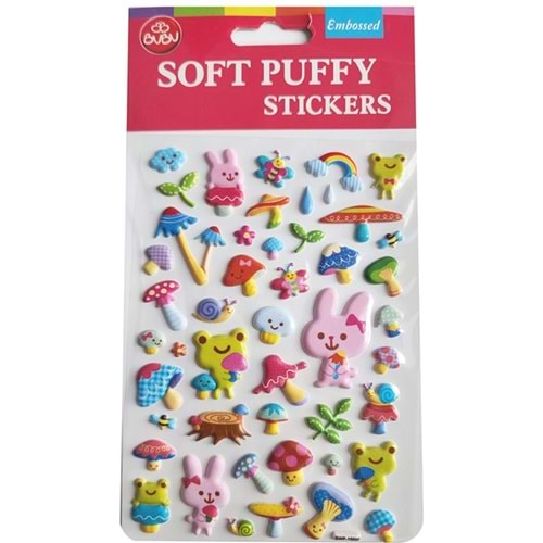 Bu-Bu Soft Puffy Stıckers Forest Life 10,9x20,5 BUBU-SWP-1009B