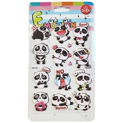 Bu-Bu Emotıons Stıckers Panda 10,9x20,5 BUBU-SWP-1801