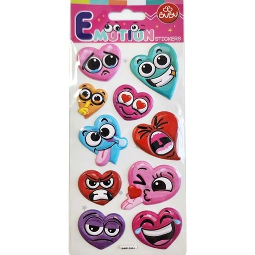 Bu-Bu Emotıons Emotıons Puffy Stıck Kalpler 9x21 BUBU-SWP-3001