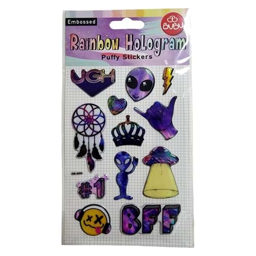 Bu-Bu Stickers Puffy Uzaylı 20.5X11