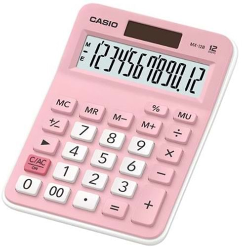 Casio MX-12B-PK Pembe 12 Hane Masa Üstü Hesap Makinesi