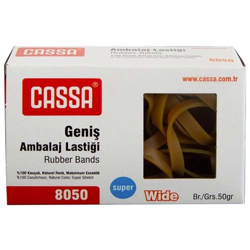 Cassa Ambalaj Lastiği % 100 Kauçuk 50 GR Geniş 8050