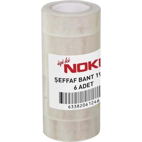 Noki Bant Şeffaf 19mmx33 m 6 Lı