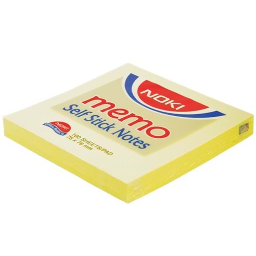Noki Yapışkanlı Not Kağıdı Memo 100 YP 75x75 Sarı 12007 (1 Adet)