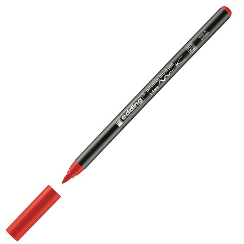 Edding Porselen Kalemi Fırça Uçlu 1-4 MM Kırmızı 4200 (1 Adet)