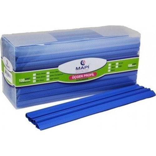 Mapi Profil Sırtlık Plastik Orta Üçgen 50-90 Syf 10 MM Mavi 214 10 04 (1 Adet)