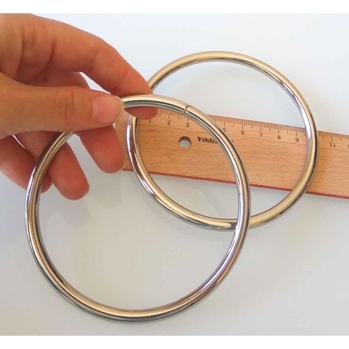 Çanta Aksesuar 10 Cm Gümüş Renk Metal Çanta Sapı