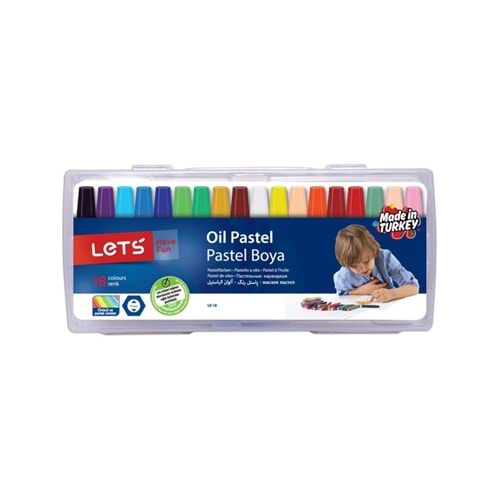 Lets Pastel Boya 18 Renk Plastik Çantalı