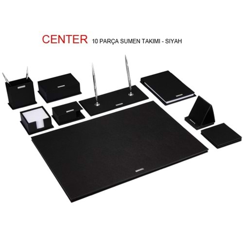 Gıpta Sümen Takımı 10 Parça Center Sade Siyah 7137