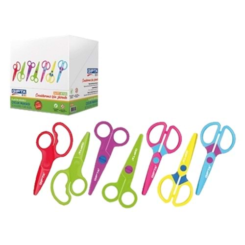 Gıpta Öğrenci Makası Küt Uçlu Plastik Gövde 7 Renk K720(1 Adet)