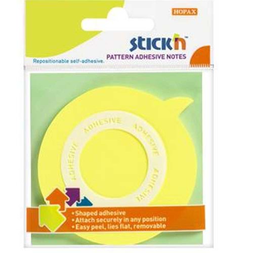 Hopax Stickn Yapışkanlı Not Kağıdı Balon Şekilli 50 YP 70x70 Sarı 21544 (1 Adet)