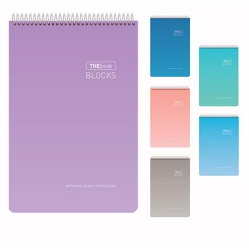 Gıpta Bloknot Thebook Blocks Spiralli Sert Kapak 17x24 100 YP Çizgili 5524
