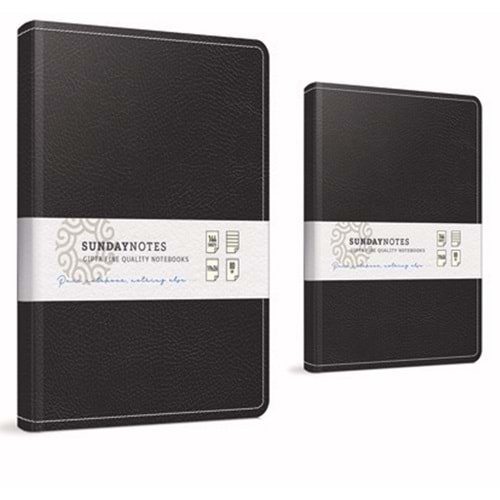 Gıpta Sunday Notes İp.Dk.Deri.Kapak Defter 17x24 140 YP Çizgili