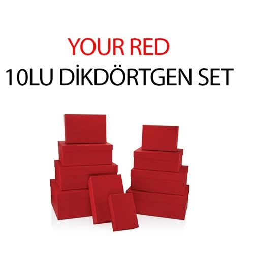 Gıpta Hediye Kutusu Your Red Dikdörtgen 10 Lu Bx08950