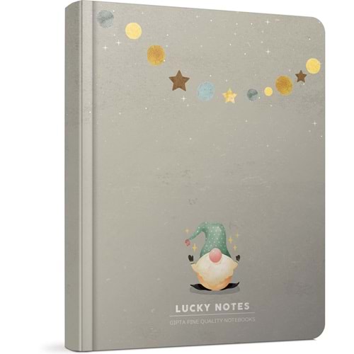 Gıpta Lucky Notes İpl.Dkş.Sert Kapak.Defter 15x15-120 yp Ç.siz