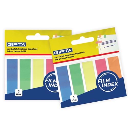 Gıpta Yapışkan Not-Film Ayraç 5x12x45mm 25 Yp Neon 5 Renk (1 Adet)