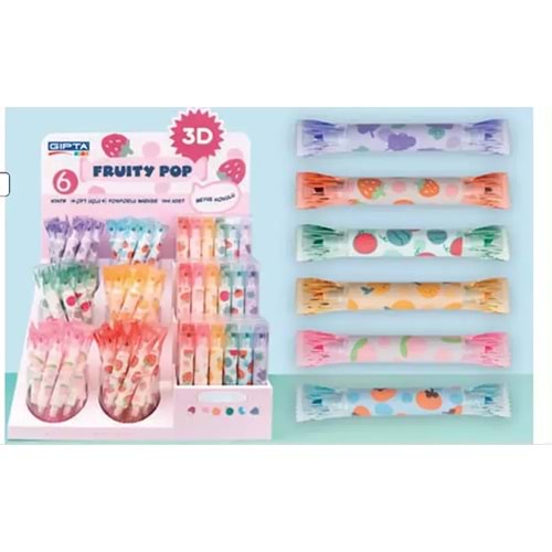 Gıpta Fosforlu Kalem Fruıty Pop Kokulu 6 Renk 144 Lü Std F1479