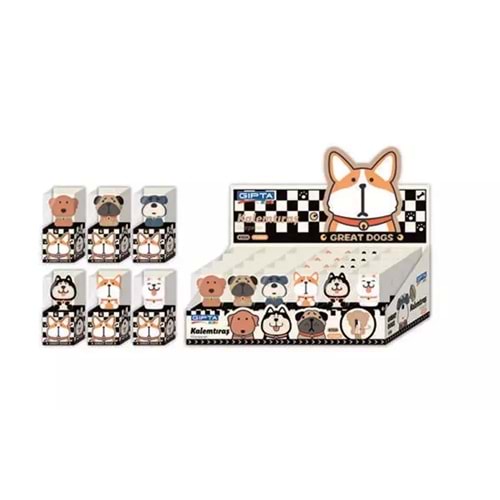 Gıpta Kalemtraş Great Dogs 3d 24 Lü K1524