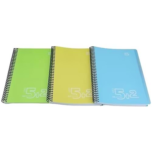 Gıpta Bx Notes Spiralli Seperatörlü Plastik Kapak Defter A4 180 YP 5+2 5036