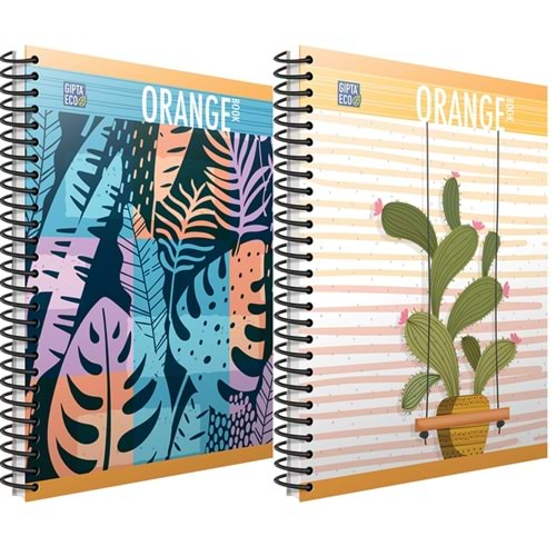 Gıpta Orange Book Spiralli Offset Plastik Defter A4 120 YP Çizgili 4954