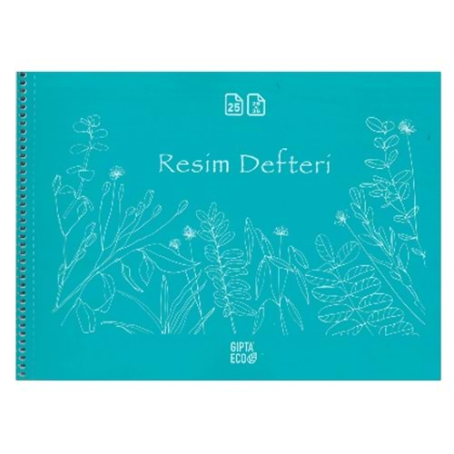 Gıpta Resim Defteri Eco Plastik Spiralli 35x50 25 YP 4957