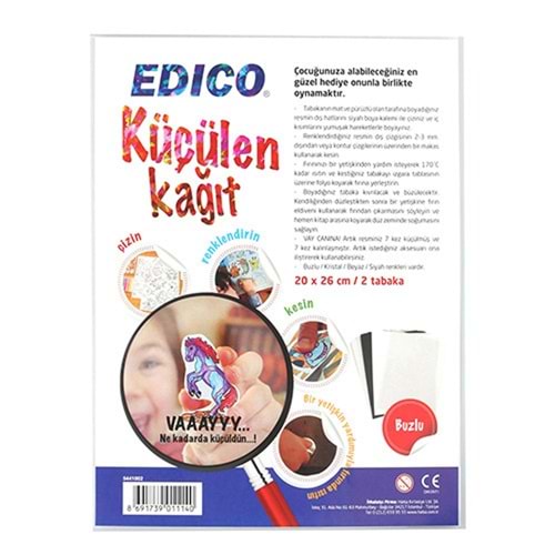 Edico Küçülen Kağıt Buzlu 20x26 Cm 2 Li