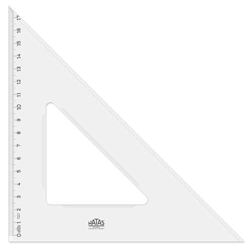 Hatas Öğrenci Gönyesi 45 Derece Plastik 26 CM 0780 (1 Adet)