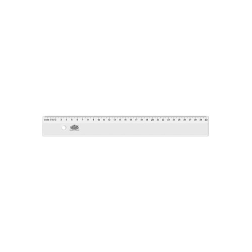 Hatas Geniş Plastik Cetvel (Şeffaf) 30 Cm 00147 (1 Adet)