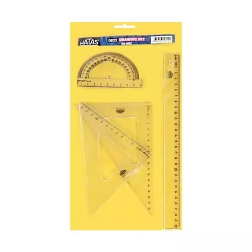 Hatas Teknik Okul-çizim Takımı (26 Cm/60-45 Gönyeli) 00825 (1 Adet)