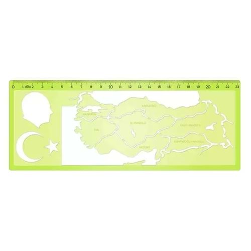Hatas Türkiye Haritası Şablonu 02287 (1 Adet)