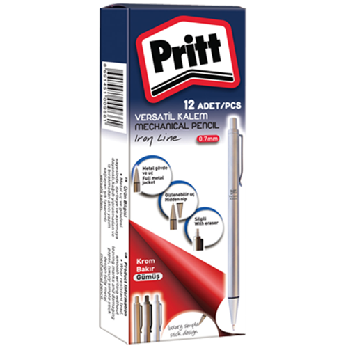 Pritt Versatil Kalem İron Line 0.7 MM Gümüş 3707 (1 Adet)