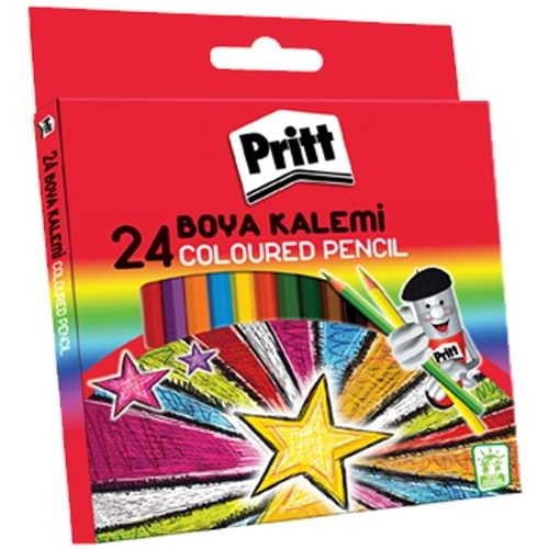 Pritt Kuru Boya Karton Kutu Tam Boy 24 Renk 1221351