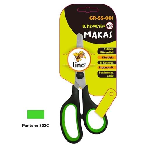 Lino Öğrenci Makası El Kesmeyen Blisterli (1 Adet)