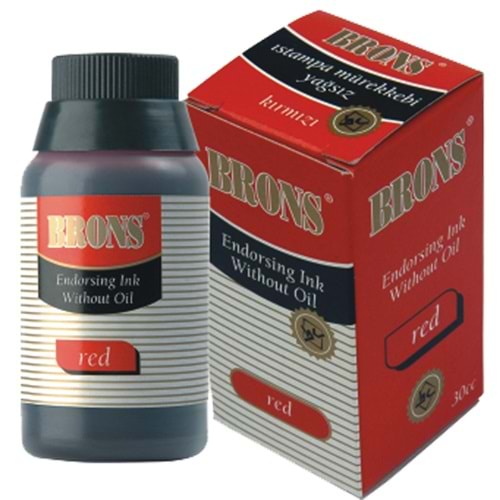 Brons Istampa Mürekkebi Yağlı 30 CC Kırmızı BR-316 (1 Adet)