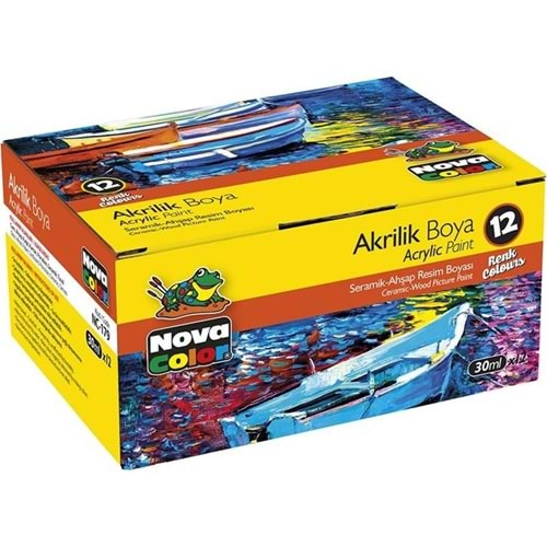 Nova Color Akrilik Boya Şişe 30 CC 12 Renk NC-179