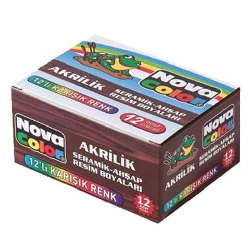 Nova Color Akrilik Boya Şişe 30 CC 12 Renk NC-179