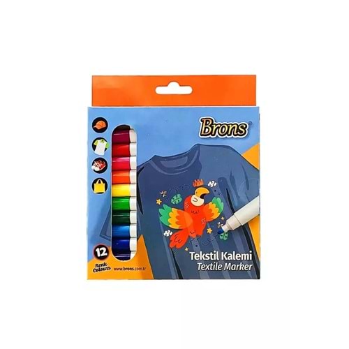 Brons Tekstil Marker 12 Li Set BR-1001