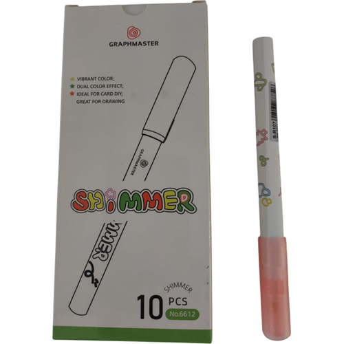 Brons Marker Kalem Işıltılı Ateş Kırmızı S-R107 (1 Adet)