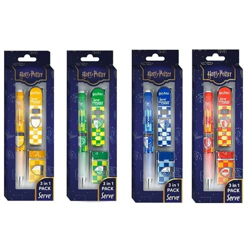 Serve Deep Harry Potter Damalı 3 Lu Set 12 Lı Stn Sv-deep3sethpdm-12krs