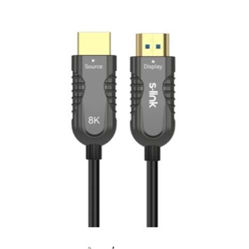 S-link SL-HM8K070 HDMI TO HDMI 70m v2.1 8K60 HZ 4K 120HZ Fiber Kablo