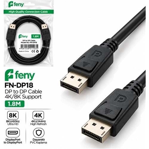 Feny FN-DP18 Display To Display 8k 60Hz - 4k 144hz 1.8mt Kablo