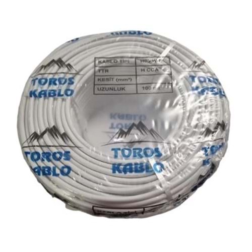 Toros Sinyal Kablosu 2x2,5 Cca Beyaz(top-100 Mt)