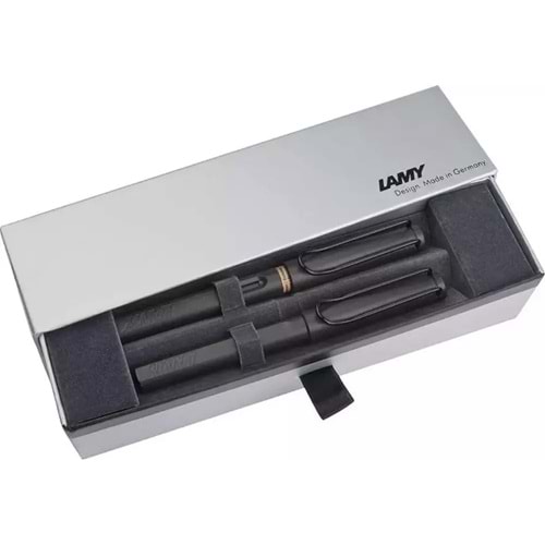 Lamy Safarı Dolma & Roller Kalem Metal Kutulu Seti Siyah