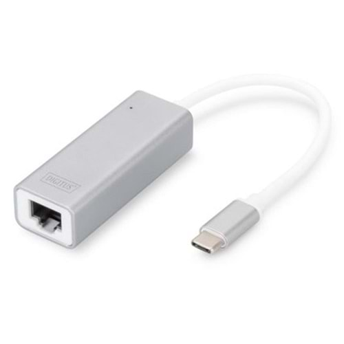 Digitus DN-3024 USB TYPE C Gigabit Ethernet Adaptörü, 1x10-100-1000 port,1xUSB Tip C erkek port