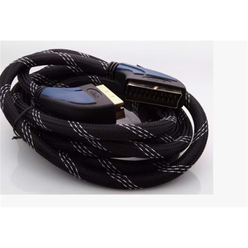 S-LİNK SLX-936 SCART TO SCART 3MT GOLD KILIFLI KABLO