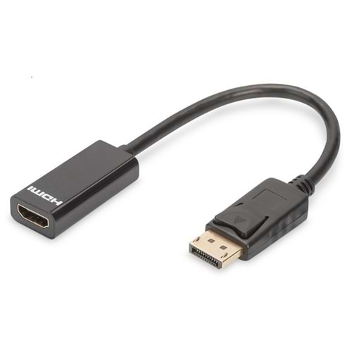 Digutus AK-340400-001-S DisplayPort (DP) HDMI DP Erkek - HDMI Tip A Dişi, 0.15 metre, siyah